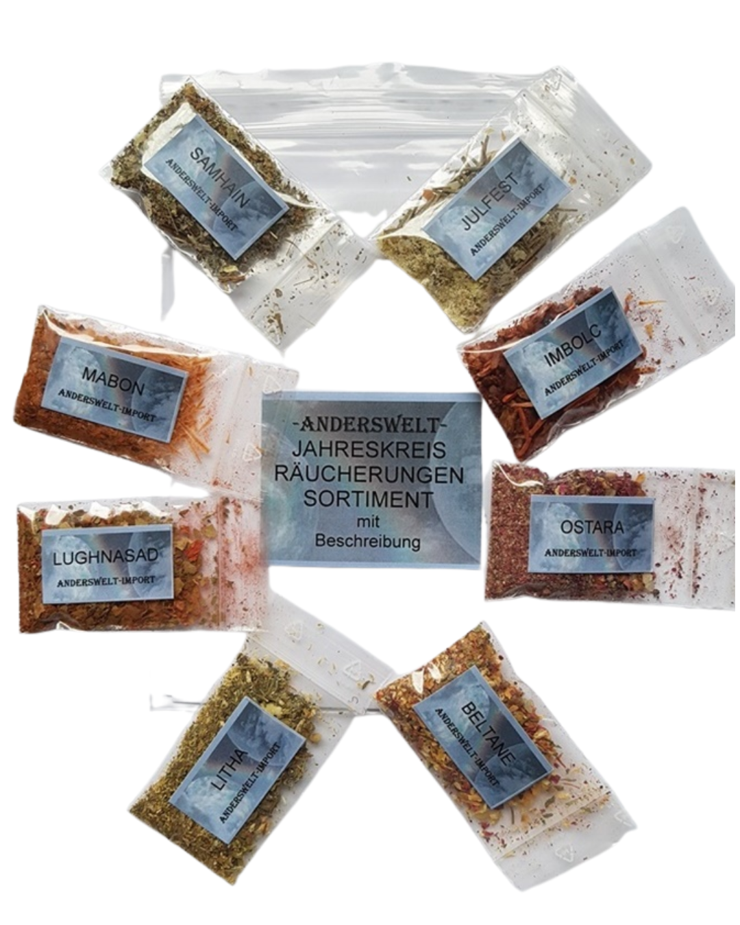 assortiment encens sabbats roue de l'année wicca