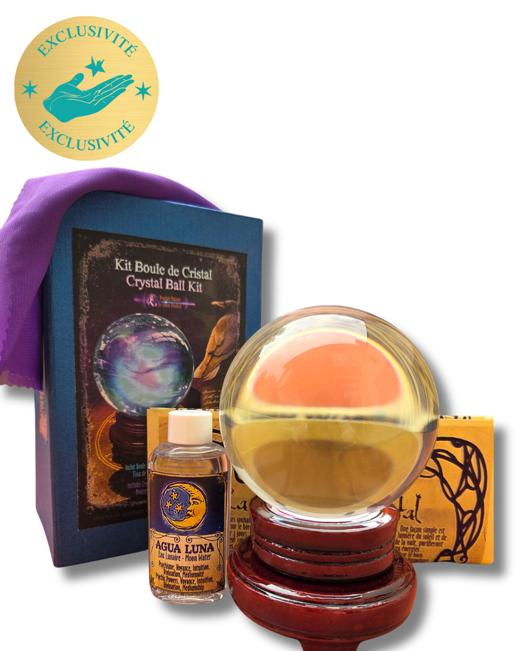 Kit Complet Boule de Cristal 10cm- Coffret