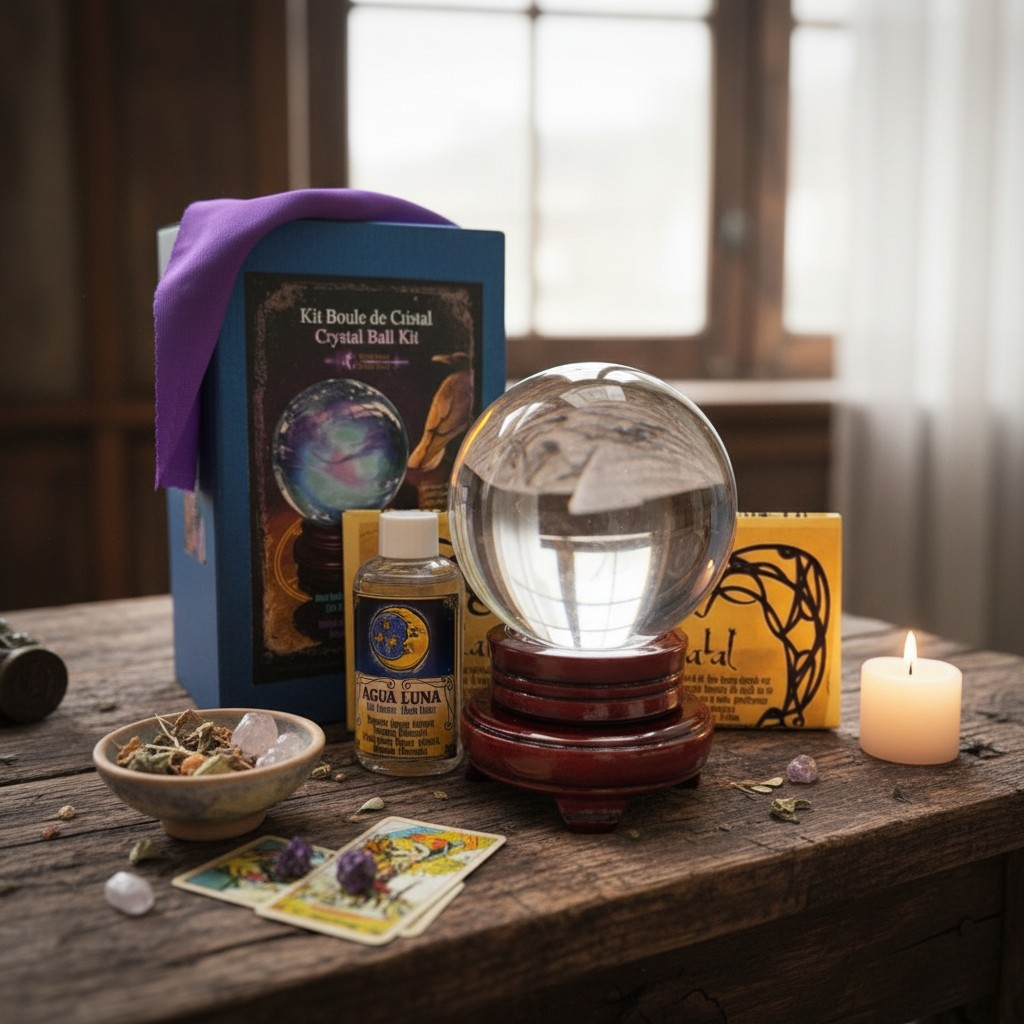 Kit Complet Boule de Cristal 10cm- Coffret