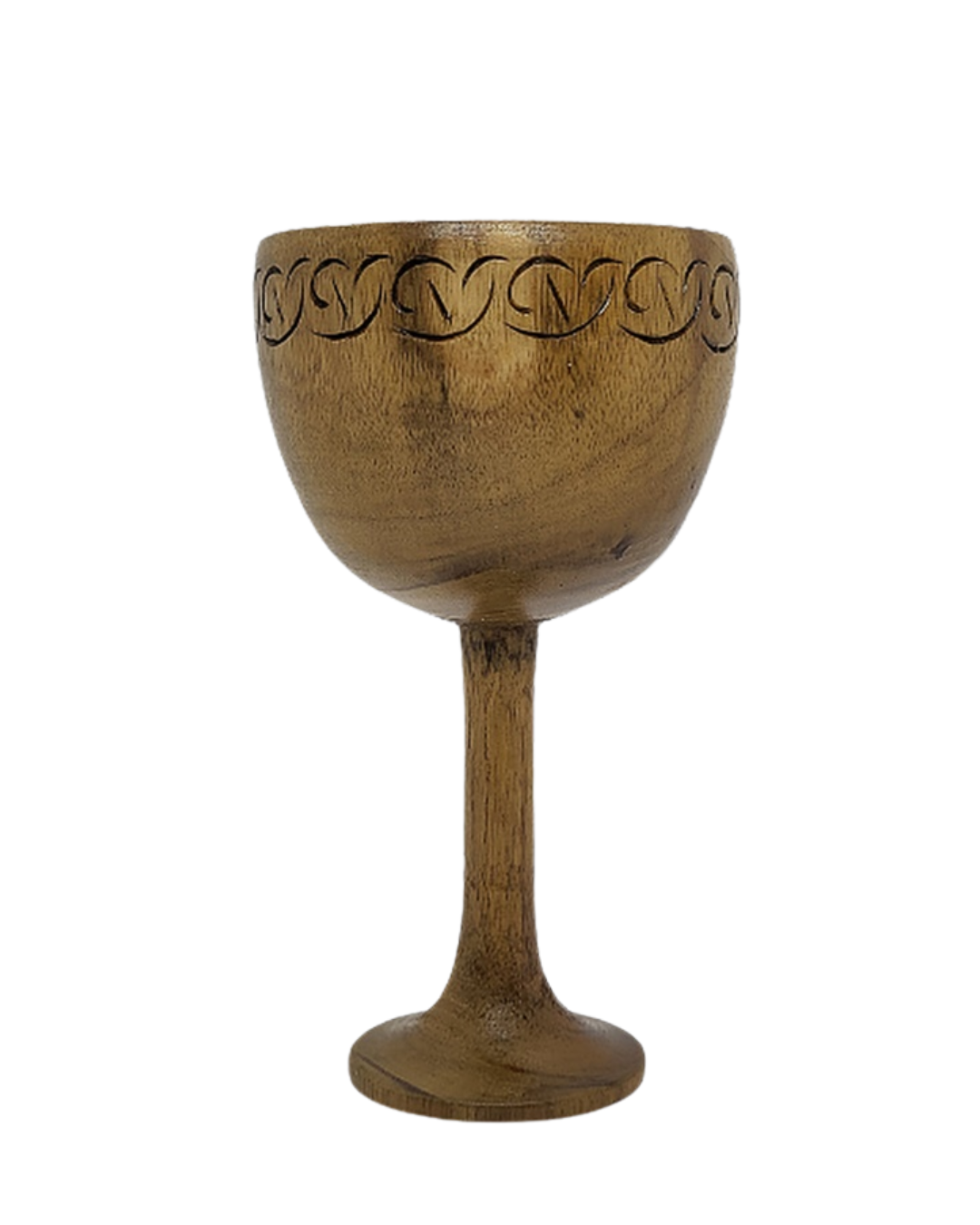 Calice celtique en bois - sculpté à la main
