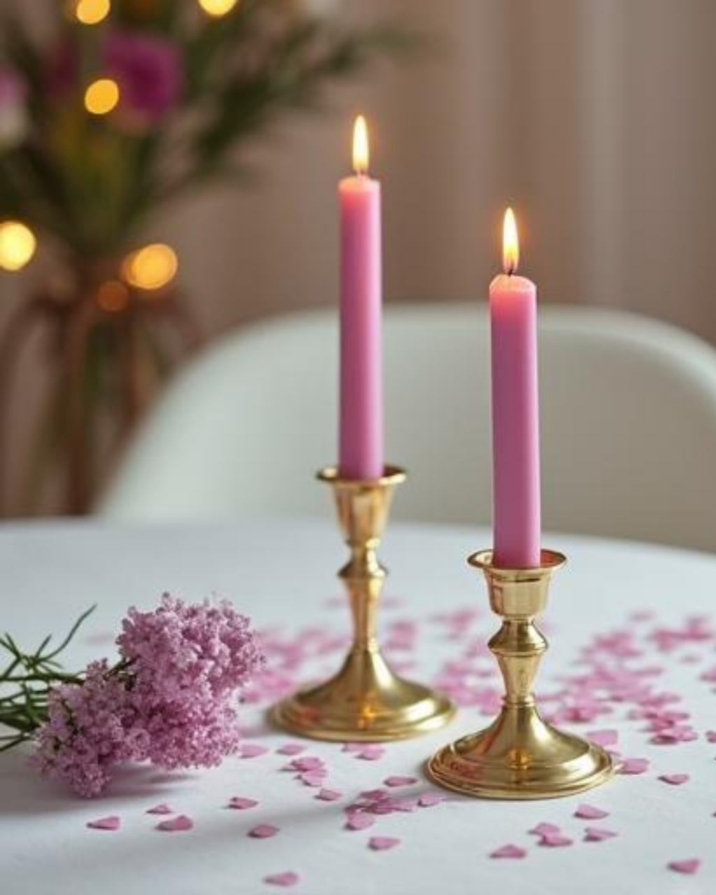 Grande bougie  - Rose
