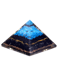 Orgonite - Pyramide Turquoise & Tourmaline Noire