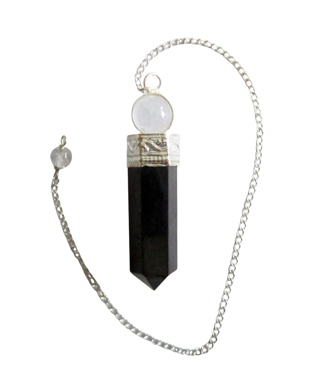 Pendule - Tourmaline noire et Cristal de roche