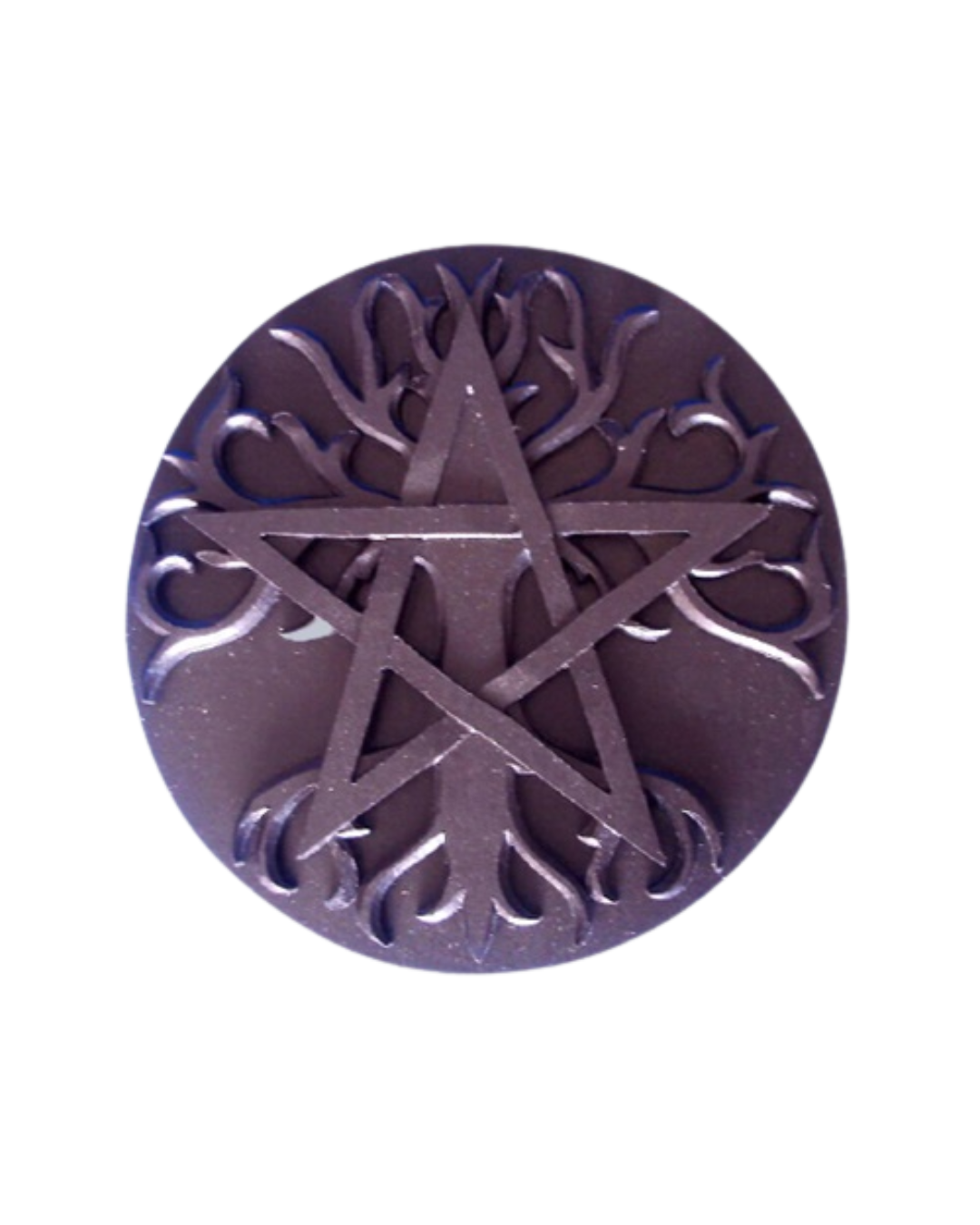Plaque pour autel wiccan - Arbre de vie et pentacle