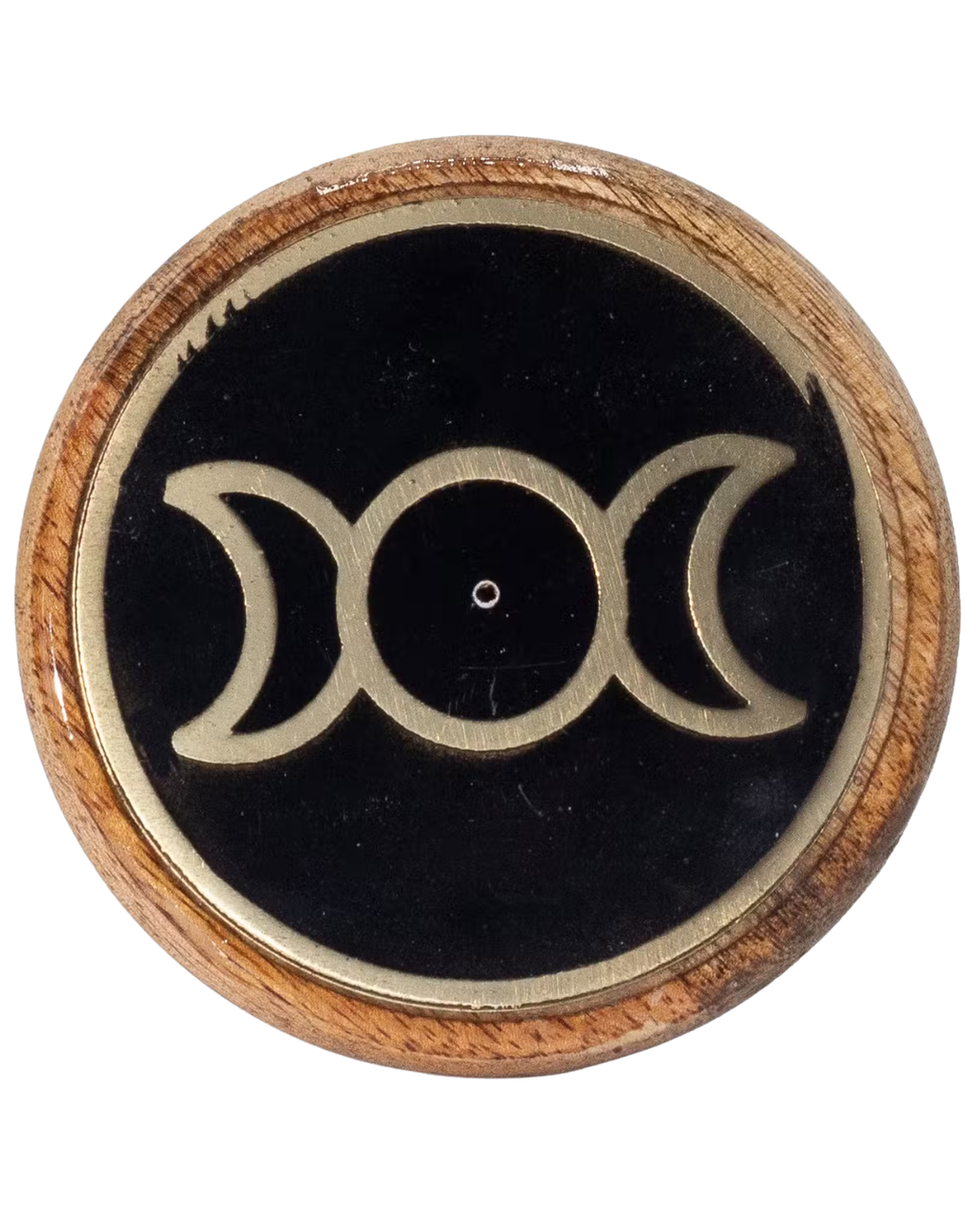 Porte-encens rond - Métal & Bois - Triple Lune