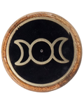 Porte-encens rond - Métal & Bois - Triple Lune