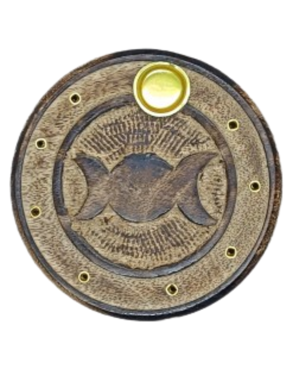 Porte-encens rond Triple Lune