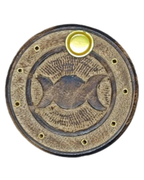 Porte-encens rond Triple Lune
