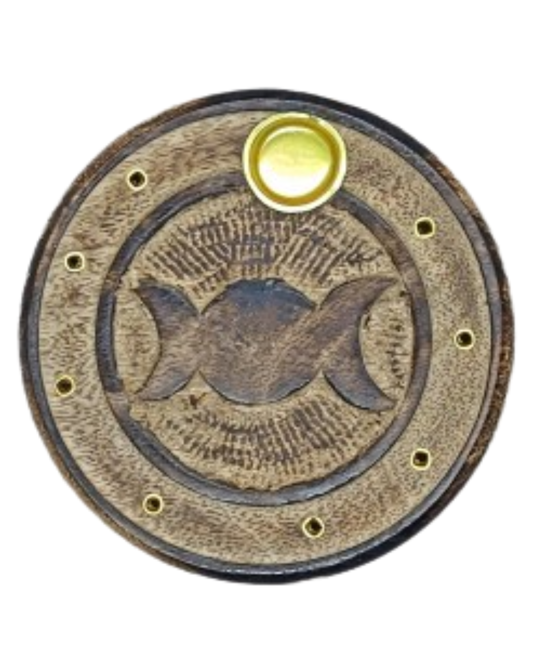 Porte-encens rond Triple Lune