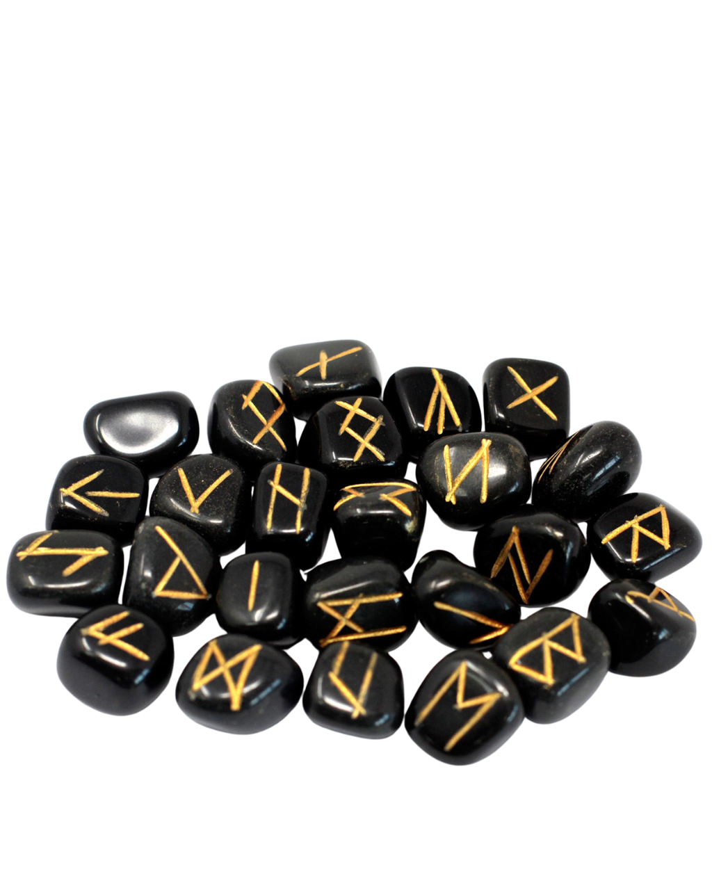 Runes nordiques en Agate Noire