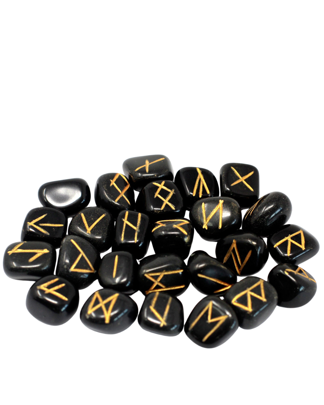 Runes nordiques en Agate Noire