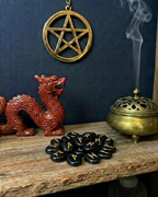 Runes nordiques en Agate Noire