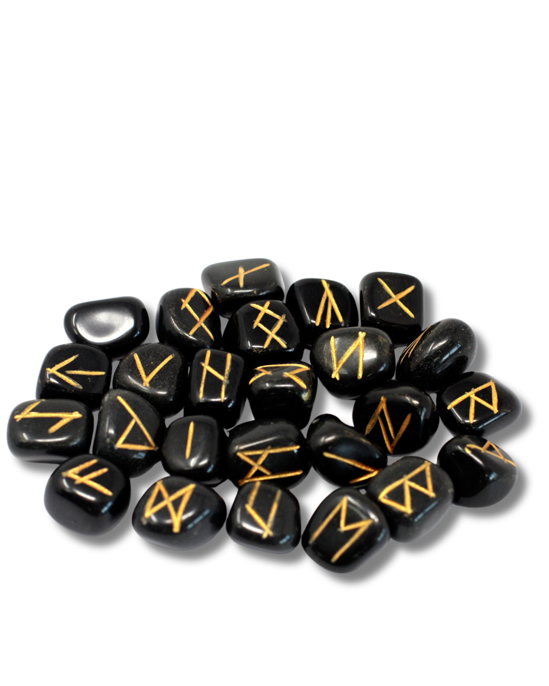 Runes nordiques en Agate Noire