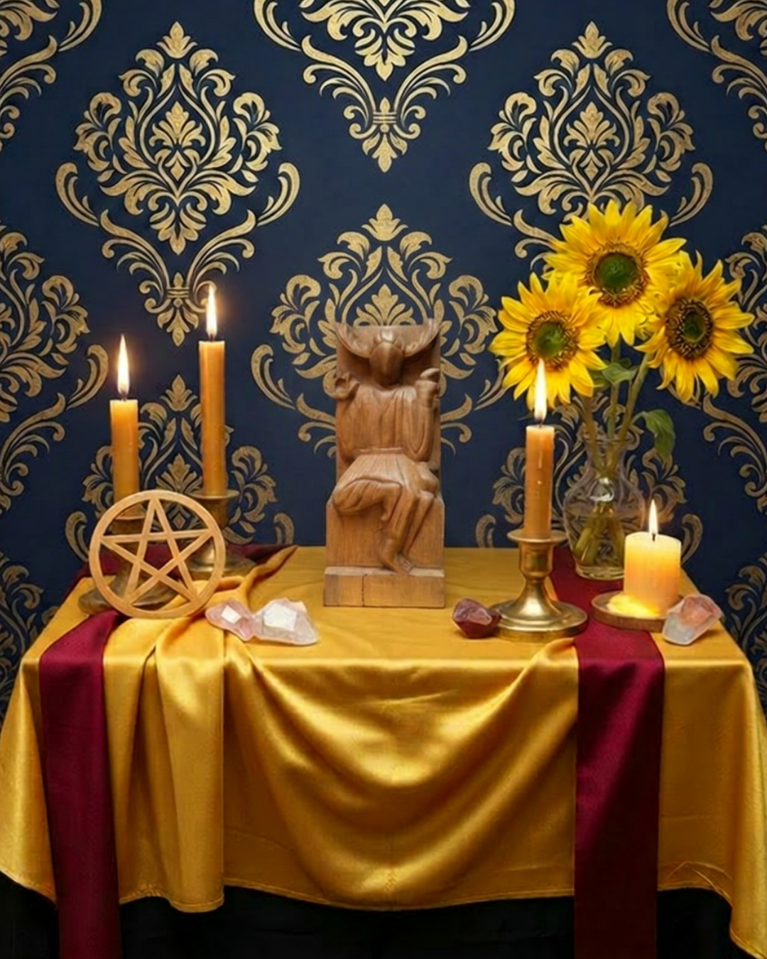 Statuette Dieu Cornu - Bois