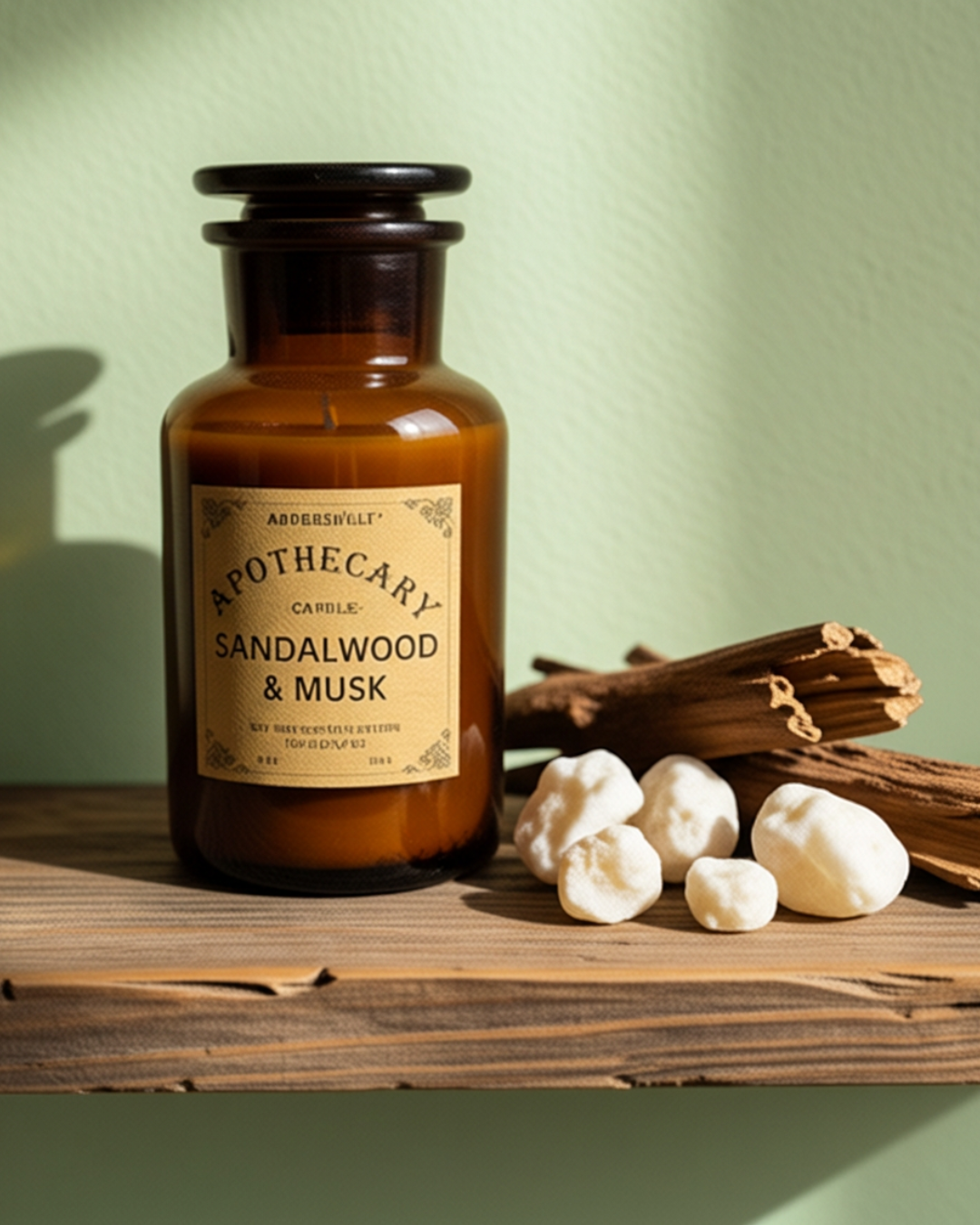 Bougie parfumée Apothecary - Bois de Santal et Musc