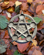 Porte-bougies pentacle