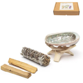 Set complet "Smudging" : Sauge & Lavande, Palo Santo, Abalone et support