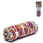 Smudges - Bâtons de Sauge Blanche & pétales de Rose (lot de 2)
