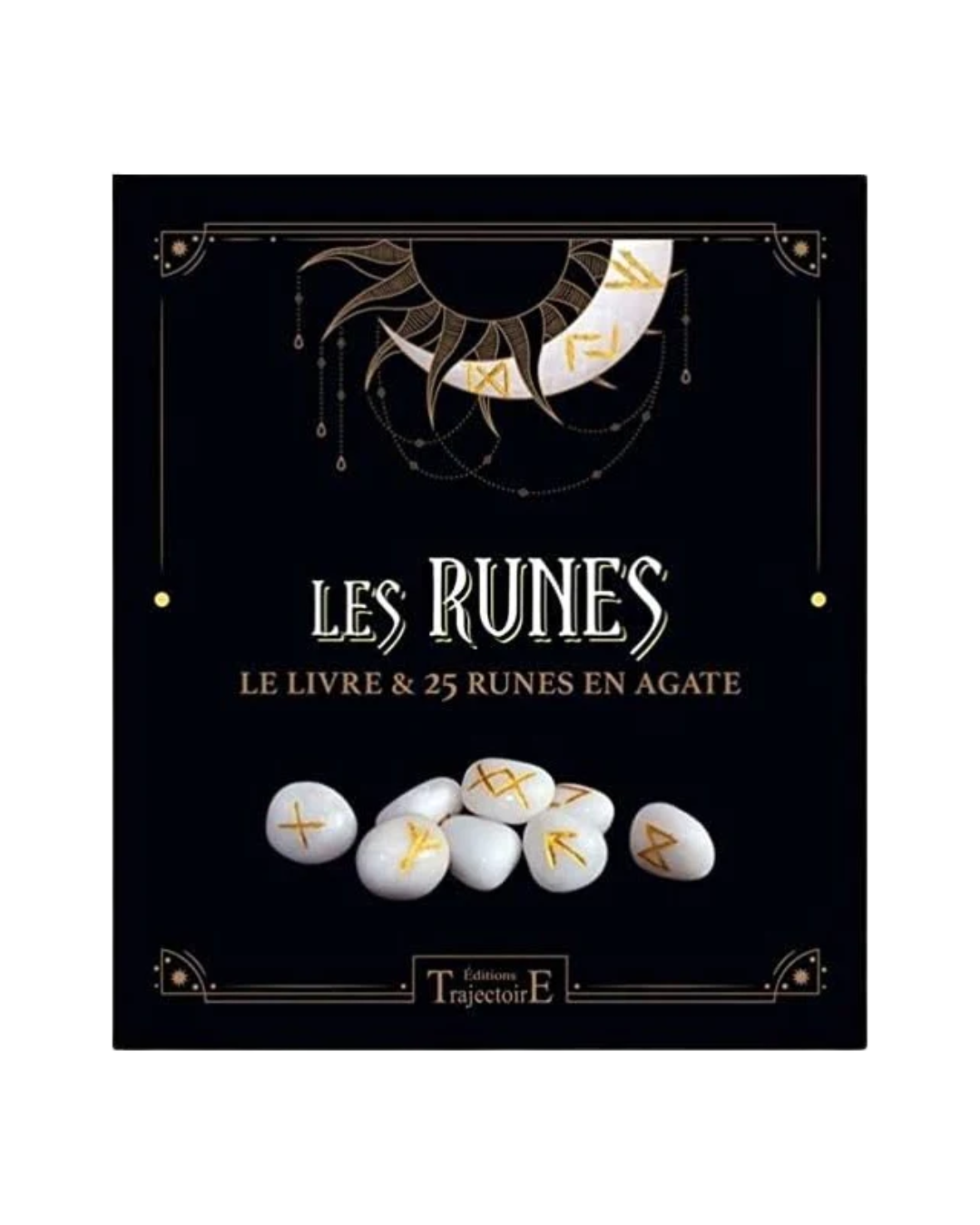 Les Runes - Coffret (avec runes en agate blanche)