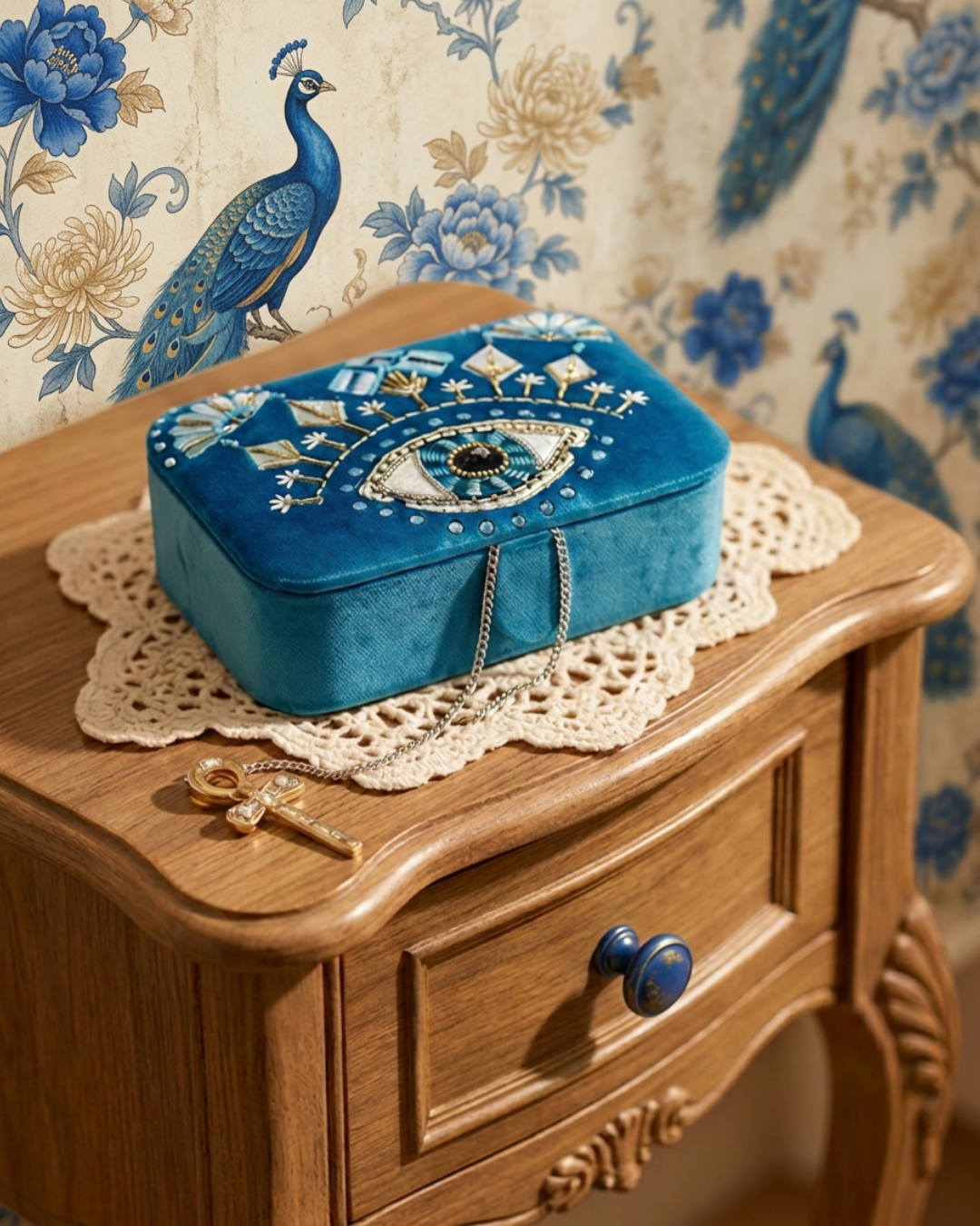 Coffret pour Tarots & Bijoux - Bleu