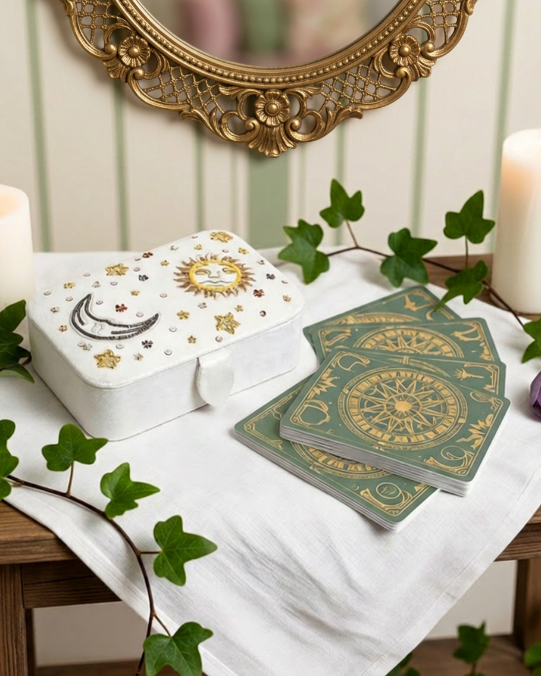 Coffret pour Tarots & Bijoux - Blanc