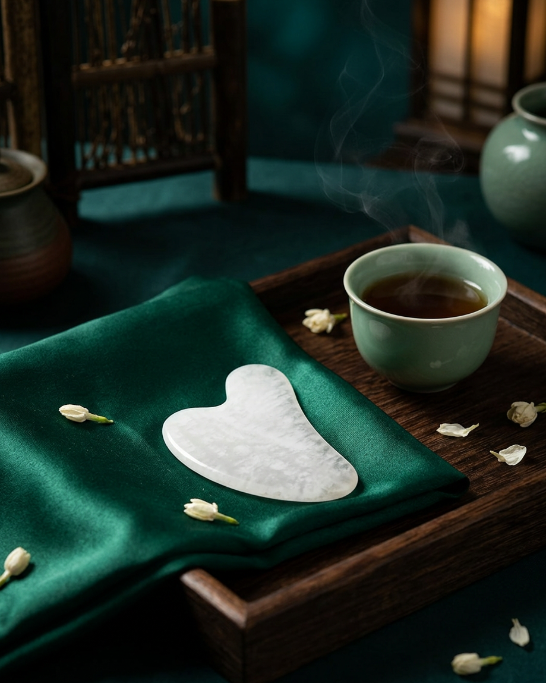 Gua Sha - pierre de massage en Cristal de Roche
