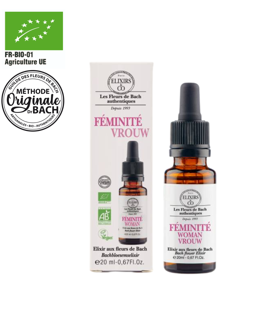 Elixir aux Fleurs de Bach - Bio - Féminité