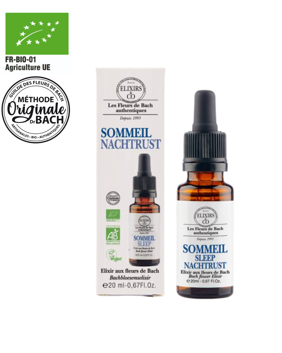 Elixir aux Fleurs de Bach - Bio - Sommeil