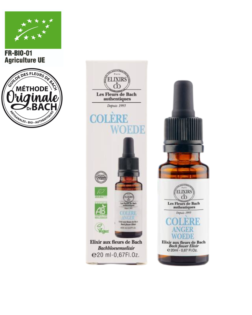 Elixir aux Fleurs de Bach - Bio - Colère