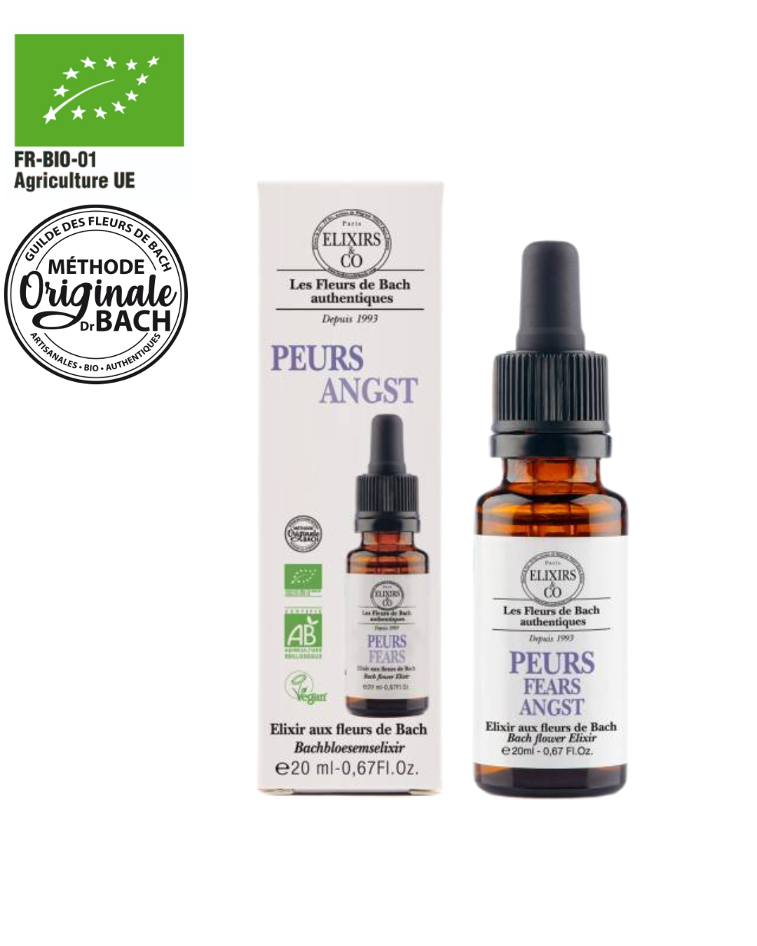 Elixir aux Fleurs de Bach - Bio - Peurs