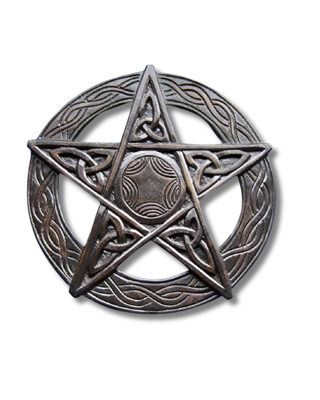 Pentacle sculpté en bois