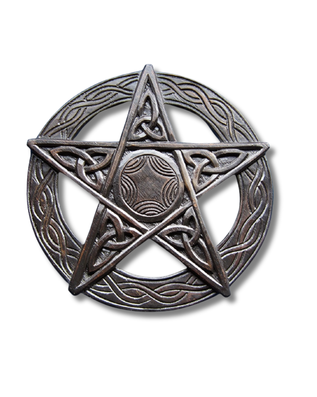 Pentacle sculpté en bois
