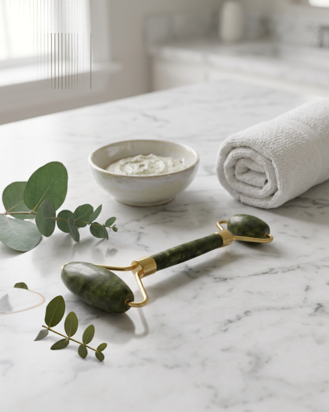 Rouleau de massage - Jade Vert