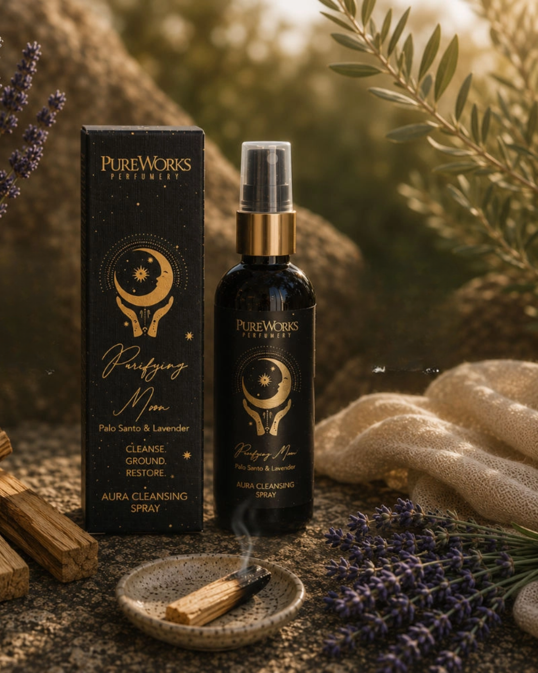 Brume Purificatrice d'Aura - "Purifying Moon" - Palo Santo & Lavande