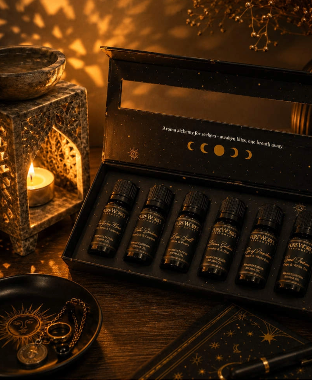Coffret Manifestation 6 huiles ésotériques Pure Works